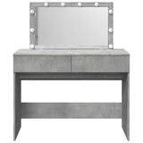 Dressing Table with LED Concrete Grey 100x40x120 cm 848209