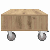 Side Table with Wheels Artisan Oak 90 x 50 x 30 cm 891023