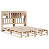 Bookcase Bed without Mattress 140x200 cm Solid Wood Pine 3323959