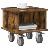 TV Stand Smoked Oak 37 x 35 x 35 cm Engineered Wood 891052