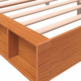 Bed Frame without Mattress Wax Brown 180x200 cm Super King Solid Wood Pine 3211841