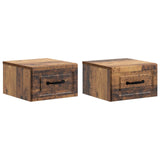 Wall-Mounted Bedside Cabinet 2 pcs Old Wood 34.5 x 33 x 20 cm 899292