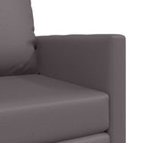 Floor Sofa Bed with Cushion Grey 74 x 77 x 81 cm Faux leather 4106632