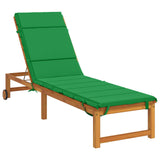 Sunlounger Cushion GEMERT 100% Polyester Green 200 x 60 x 3 cm 948520