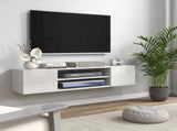 Floating TV Stand Cabinet for TVs up to 60", Wall Mounted TV Unit with Open Shelf, Storage Cupboards T3398P341011
