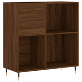 Record Cabinet Brown Oak 84.5x38x89 cm Engineered Wood 831771