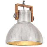 Industrial Hanging Lamp 25 W Silver Round 40 cm E27 320529