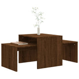 Coffee Table Set Brown Oak 100x48x40 cm Engineered Wood 815548