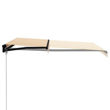 Manual Retractable Awning with LED 300x250 cm Yellow and White 3055222