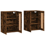 Wall Mounted Cabinets 2 pcs Smoked Oak Engineered Wood 3198014