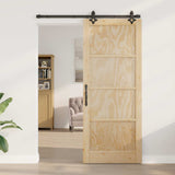 Sliding Door ORKDAL Natural 86 x 211 cm Solid Pine Wood 3445547