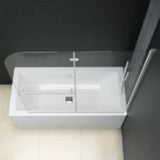 144678 Folding Shower Enclosure 2 Panels ESG 95x140 cm