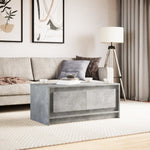 ZNTS Coffee Table with LED Lights Concrete Grey Engineered Wood 851987