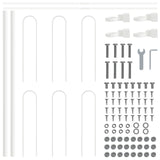 Garden Fence BOXTEL 5 pcs 8.5 x 0.6 m Powder-coated Steel White 3334103