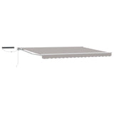 Electric Retractable Awning Light Grey and White 4 x 3 m 3421822