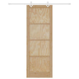 Sliding Door Brown 83 x 232 cm Solid Pine Wood 3333592