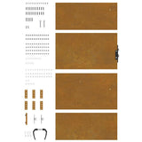 Garden Gate 85x200 cm Corten Steel 153261