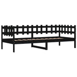 Day Bed without Mattress Black 80x200 cm Solid Wood Pine 840378
