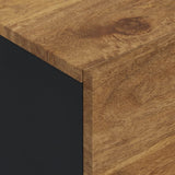 Highboard with 3 Doors 40x33x110 cm Solid Wood Mango&Iron 352932