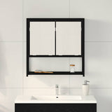Mirror Cabinet Black Oak 60 x 16 x 60 cm Engineered Wood 862225