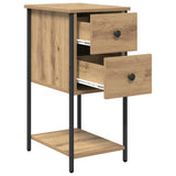 Bedside Cabinet with Drawer 2 pcs Artisan oak 32 x 42 x 70 cm 871288