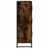 Highboard Smoked Oak 68x35x106.5 cm Engineered Wood and Metal 849071