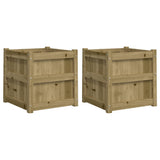 Garden Planters 2 pcs Impregnated Wood Pine 837423