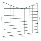 Lower Arch Garden Fence Set 77.5x64 cm Green 146104