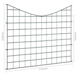 ZNTS Lower Arch Garden Fence Set 77.5x64 cm Green 146104