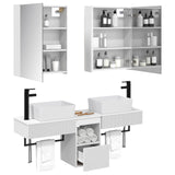 Bathroom Cabinet Set 5 pcs White Engineered Wood 3406327