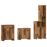 4 Piece Bathroom Furniture Set Old Wood Engineered Wood 3328941