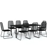 Garden Dining Set Black 3099094