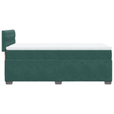 Box Spring Bed with Mattress Dark Green 90x200 cm Velvet 3286219