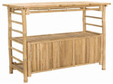 Outdoor Bar Table and Stools 3 pcs Natural Bamboo 3469656
