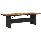 Garden Dining Set Black PE Rattan 8-Seater 3277651