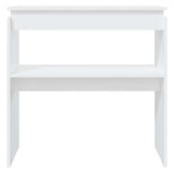 808314 Console Table White 80x30x80 cm Engineered Wood