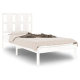 Bed Frame without Mattress White 90x190 cm Single Solid Wood 3105566