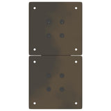 Coffee Table Legs X-Shaped 2 pcs Natural Steel 38x cm Steel 4012955