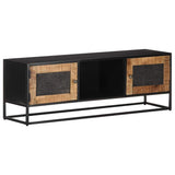 323148 TV Cabinet 120x30x40 cm Rough Mango Wood
