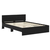 Bed Frame with Headboard Black Oak 120 x 200 cm Engineered Wood 3403585
