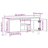 ZNTS TV Cabinet Artisan Oak 102x35x50 cm Engineered Wood 856429