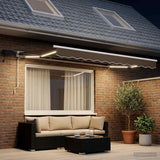 Manual Awning Frame with LEDs Taupe 3 x 2 m 3425654