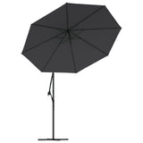 Cantilever Garden Parasol Black Polyester fabric, steel pole Large 47136