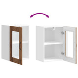 Kitchen Wall Cabinet with Glass Door Kalmar Old Wood Engineered Wood 853535