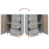 Sideboard Grey Sonoma 69.5x34x90 cm Engineered Wood 817370