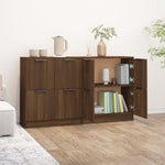 ZNTS Sideboards 2 pcs Brown Oak 60x30x70 cm Engineered Wood 3115811