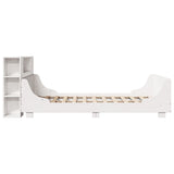 Bed Frame without Mattress White 140x190 cm Solid Wood Pine 3323774