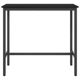 Table Black Oak 100 x 50 x 90.5 cm Engineered Wood and Steel 873732
