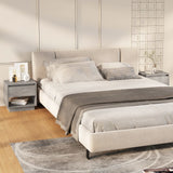 Bedside Cabinets 2 pcs Concrete Grey 45x34x44 cm Engineered Wood 809521