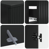 2 Piece Bathroom Cabinet Set ARNHEM Black Engineered Wood 3418009